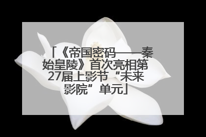 《帝国密码——秦始皇陵》首次亮相第27届上影节“未来影院”单元