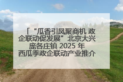 “瓜香引凤聚商机 政企联动促发展”北京大兴庞各庄镇 2025 年西瓜季政企联动产业推介活动圆满举行