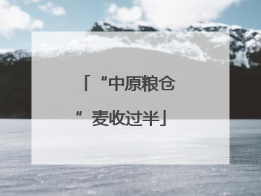 “中原粮仓”麦收过半