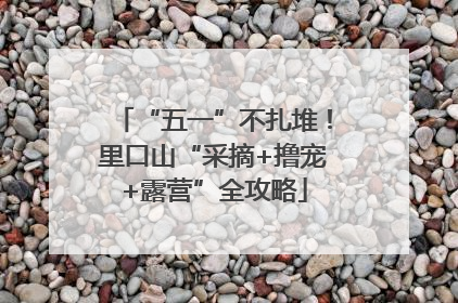 “五一”不扎堆！里口山“采摘+撸宠+露营”全攻略