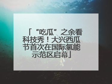 “吃瓜”之余看科技秀！大兴西瓜节首次在国际氢能示范区启幕