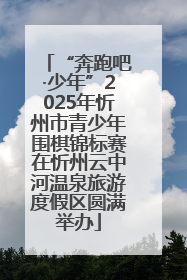 “奔跑吧·少年”2025年忻州市青少年围棋锦标赛在忻州云中河温泉旅游度假区圆满举办