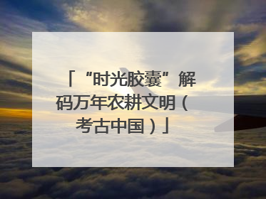 “时光胶囊”解码万年农耕文明（考古中国）
