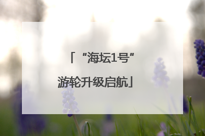 “海坛1号”游轮升级启航