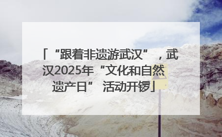 “跟着非遗游武汉”，武汉2025年“文化和自然遗产日” 活动开锣