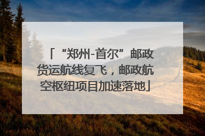 “郑州-首尔”邮政货运航线复飞，邮政航空枢纽项目加速落地