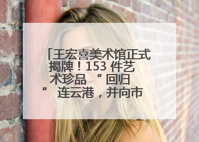 王宏喜美术馆正式揭牌！153 件艺术珍品 “ 回归 ” 连云港，并向市民免费开放