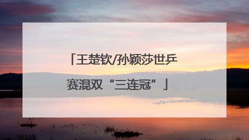 王楚钦/孙颖莎世乒赛混双“三连冠”