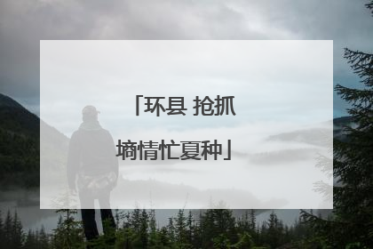 环县 抢抓墒情忙夏种