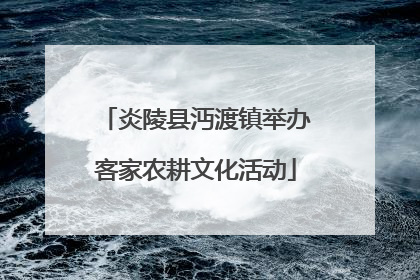 炎陵县沔渡镇举办客家农耕文化活动