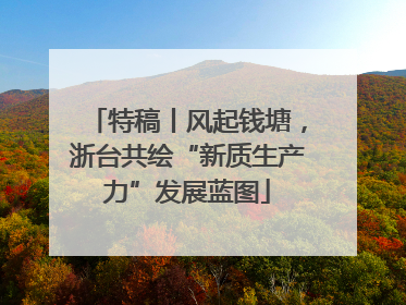 特稿丨风起钱塘，浙台共绘“新质生产力”发展蓝图