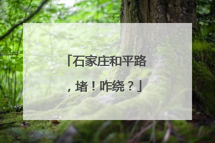 石家庄和平路，堵！咋绕？