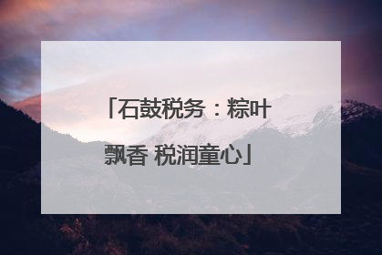 石鼓税务：粽叶飘香 税润童心