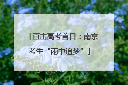 直击高考首日：南京考生“雨中追梦”