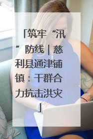 筑牢“汛”防线｜慈利县通津铺镇：干群合力抗击洪灾