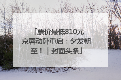 票价最低810元 京蓉动卧重启：夕发朝至！｜封面头条