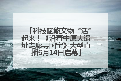 科技赋能文物“活”起来！《沿着中原大遗址走廊寻国宝》大型直播6月14日启幕