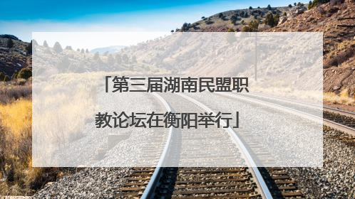 第三届湖南民盟职教论坛在衡阳举行