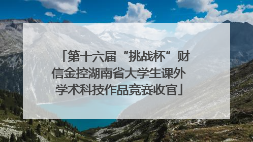 第十六届“挑战杯”财信金控湖南省大学生课外学术科技作品竞赛收官