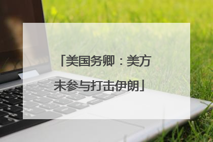 美国务卿：美方未参与打击伊朗