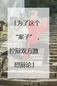为了这个“案子”，控辩双方激烈辩论