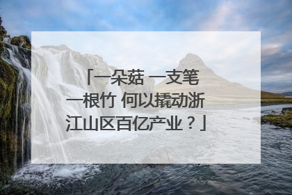 一朵菇 一支笔 一根竹 何以撬动浙江山区百亿产业？