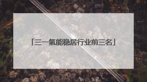 三一氢能稳居行业前三名
