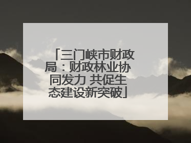 三门峡市财政局：财政林业协同发力 共促生态建设新突破