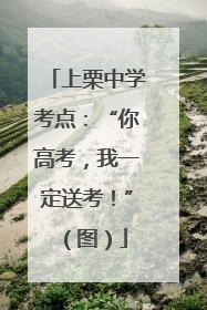 上栗中学考点：“你高考，我一定送考！”（图）
