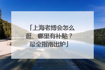 上海老博会怎么逛、哪里有补贴？最全指南出炉
