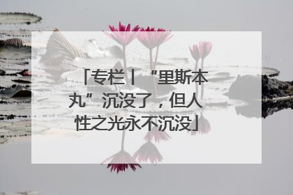专栏丨“里斯本丸”沉没了，但人性之光永不沉没