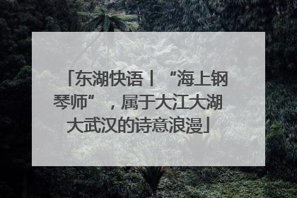 东湖快语丨“海上钢琴师”，属于大江大湖大武汉的诗意浪漫