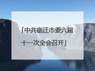 中共宿迁市委六届十一次全会召开