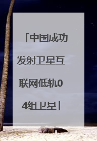 中国成功发射卫星互联网低轨04组卫星