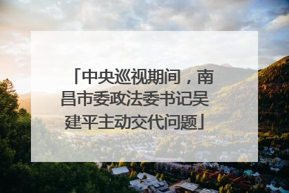 中央巡视期间，南昌市委政法委书记吴建平主动交代问题