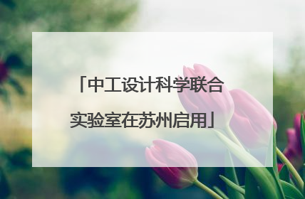 中工设计科学联合实验室在苏州启用