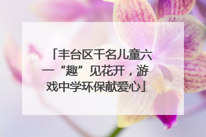 丰台区千名儿童六一“趣”见花开，游戏中学环保献爱心