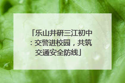 乐山井研三江初中：交警进校园，共筑交通安全防线