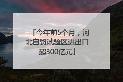 今年前5个月，河北自贸试验区进出口超300亿元