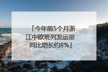 今年前5个月浙江中欧班列发运量同比增长约8%
