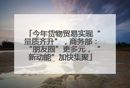 今年货物贸易实现“量质齐升”，商务部：“朋友圈”更多元，“新动能”加快集聚