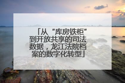 从“库房铁柜”到开放共享的司法数据，龙江法院档案的数字化转型