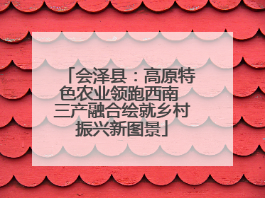 会泽县：高原特色农业领跑西南 三产融合绘就乡村振兴新图景
