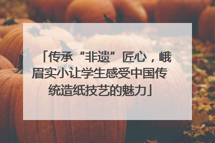 传承“非遗”匠心，峨眉实小让学生感受中国传统造纸技艺的魅力