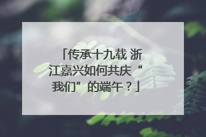 传承十九载 浙江嘉兴如何共庆“我们”的端午？