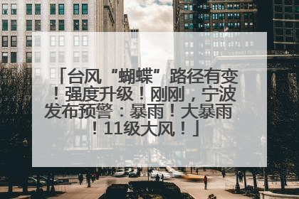 台风“蝴蝶”路径有变！强度升级！刚刚，宁波发布预警：暴雨！大暴雨！11级大风！