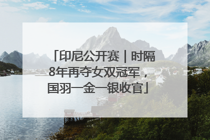 印尼公开赛｜时隔8年再夺女双冠军，国羽一金一银收官