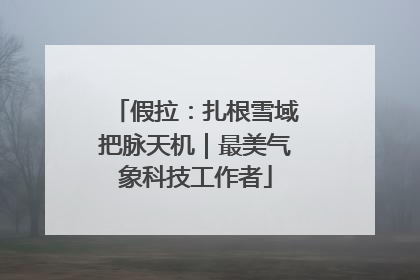 假拉：扎根雪域把脉天机｜最美气象科技工作者