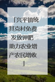 兴平镇统其克村免费发放钾肥 助力农业增产农民增收