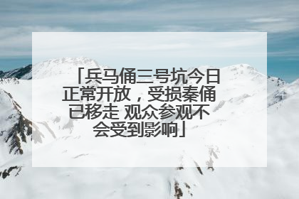 兵马俑三号坑今日正常开放，受损秦俑已移走 观众参观不会受到影响